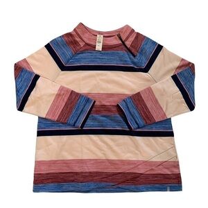 T By Talbots New With Tags Bold Striped Long Sleeve Activewear Top